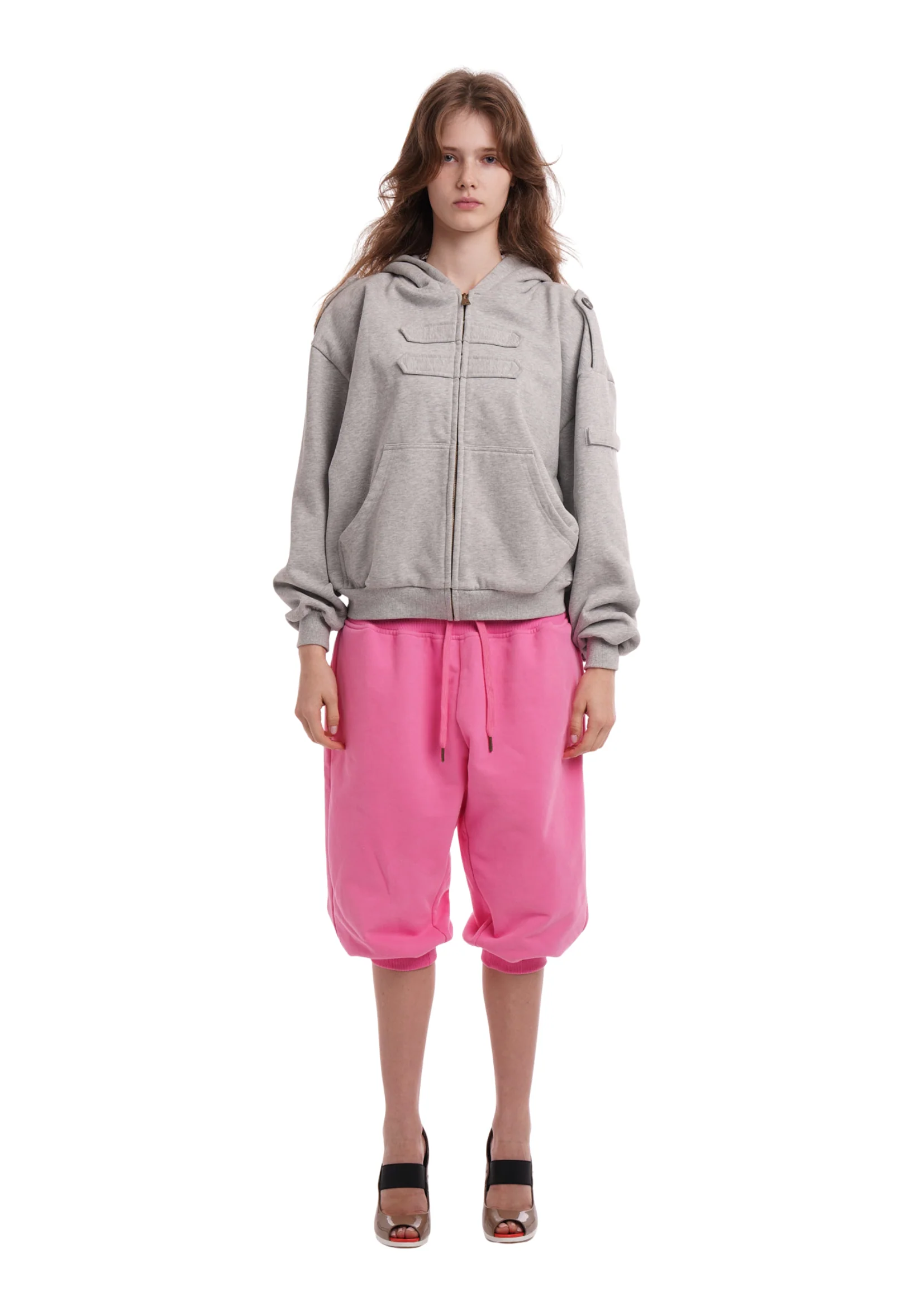 SWEATS SET CAPRIS IN WORN ROSIE PINK - Image 4