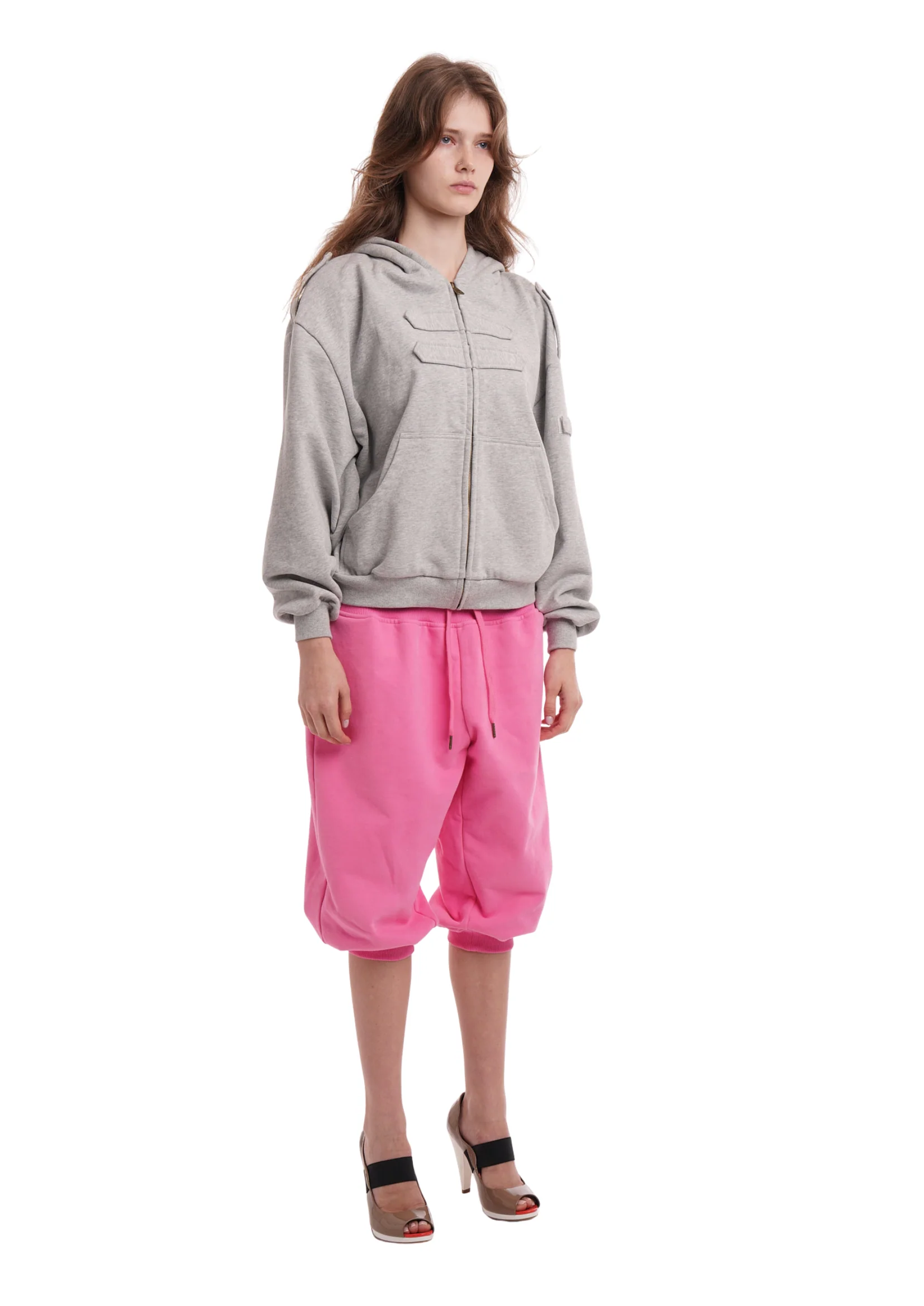 SWEATS SET CAPRIS IN WORN ROSIE PINK - Image 7
