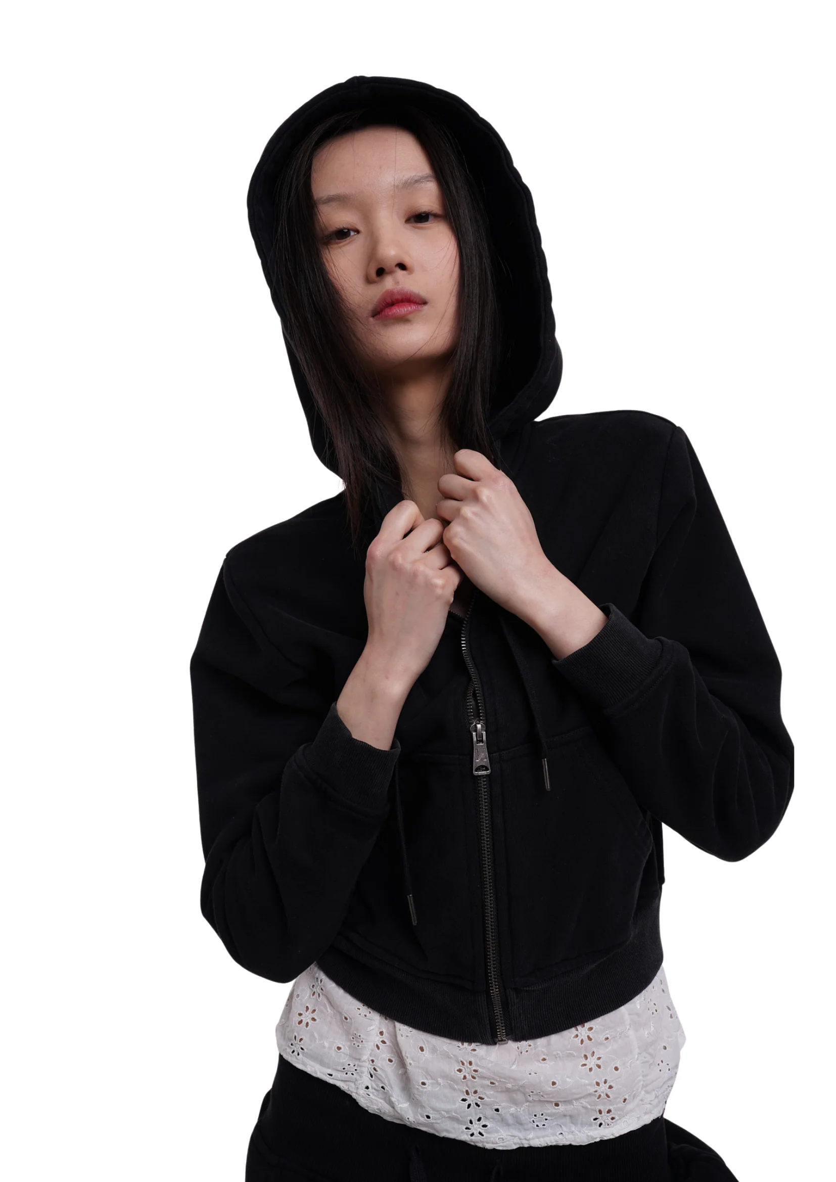 SWEATS SET HOODIE IN WORN BLACK - Image 4
