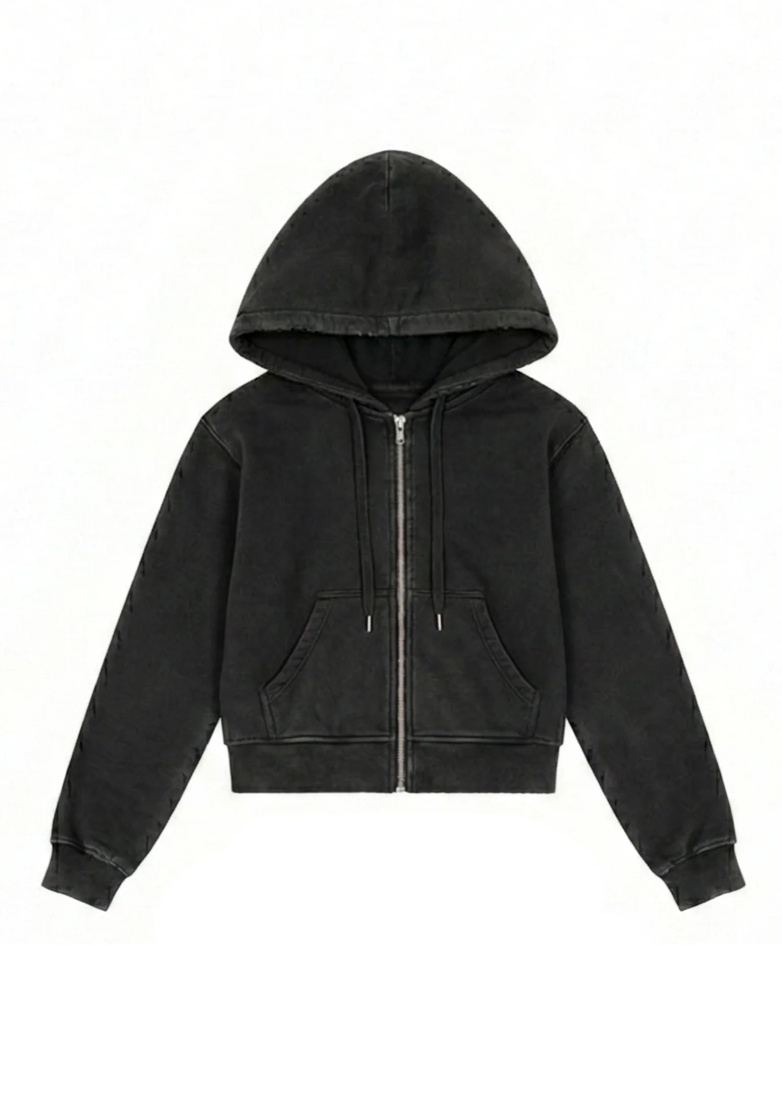 SWEATS SET HOODIE IN WORN BLACK - Image 7