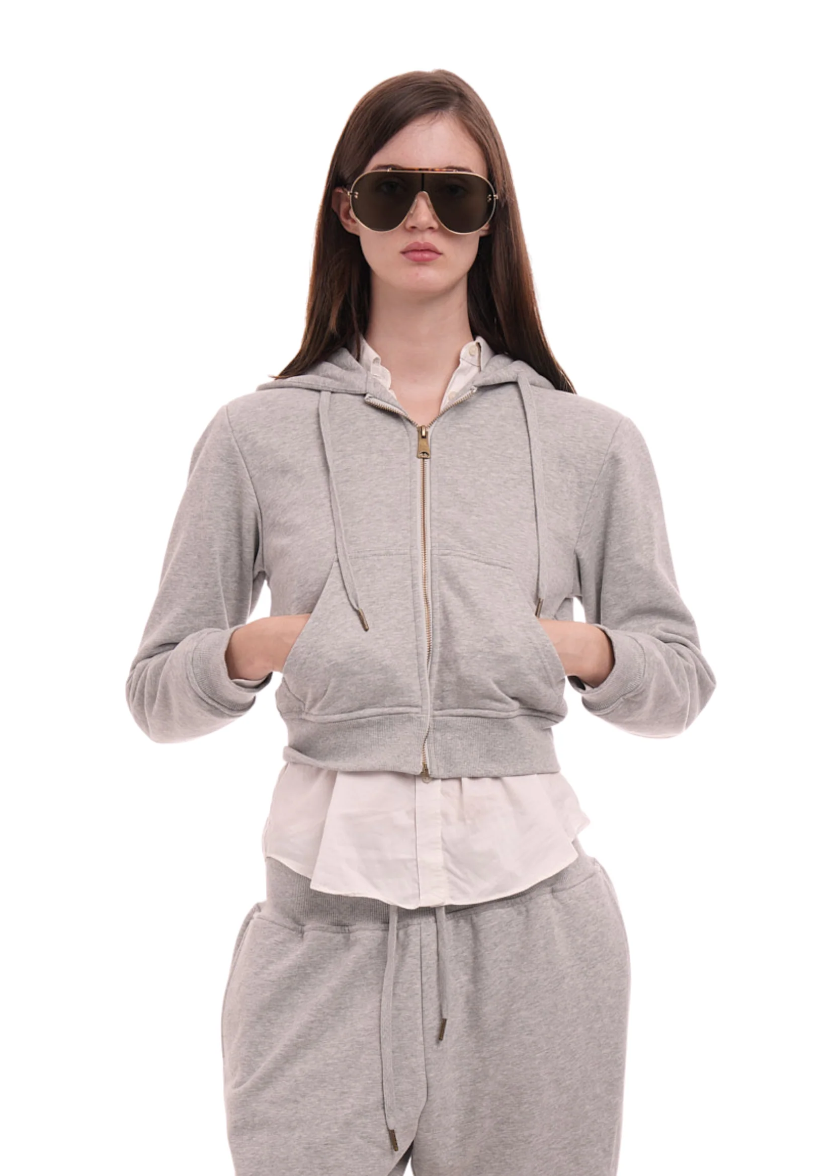 SWEATS SET HOODIE IN GREY MARL - Image 3