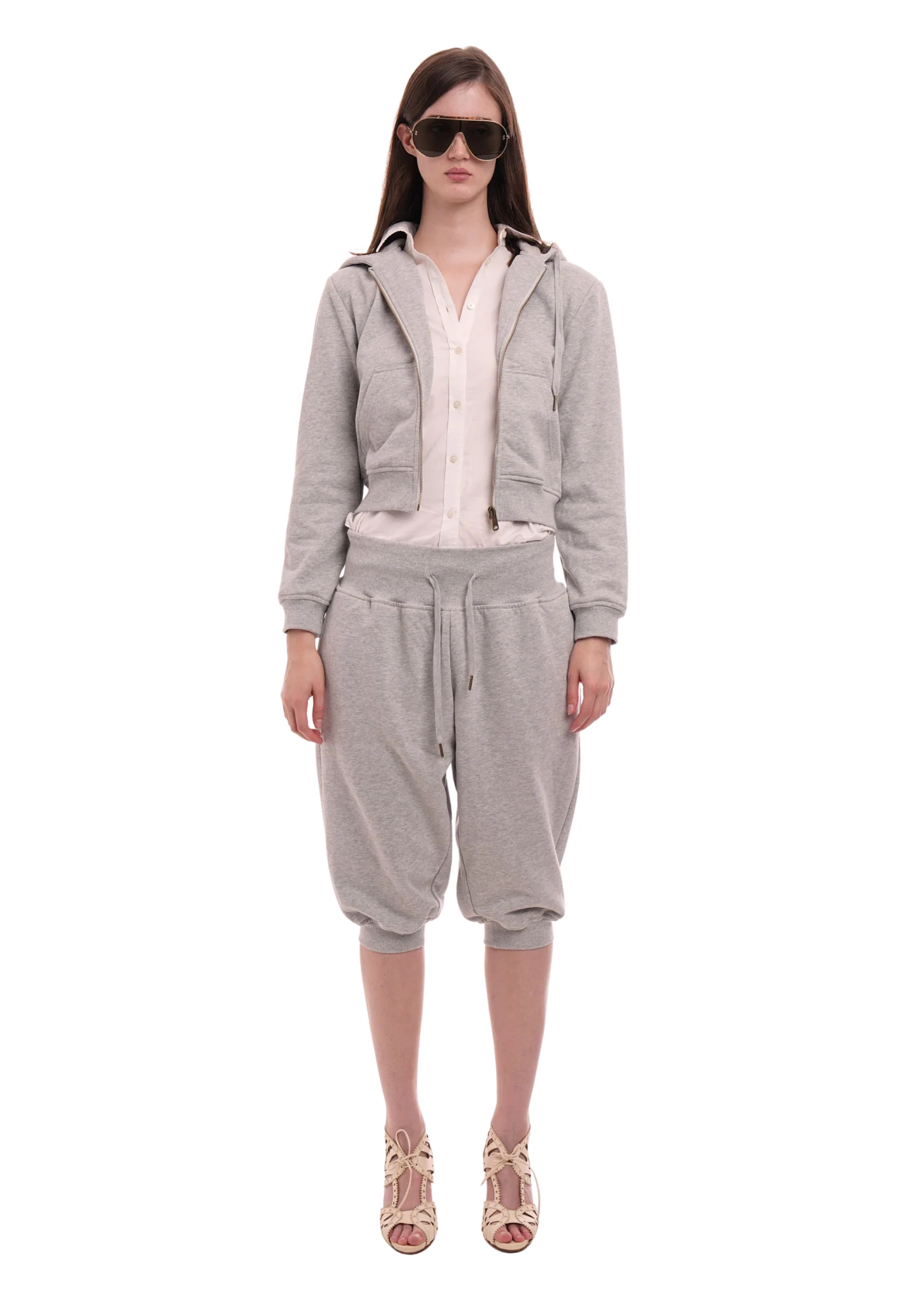 SWEATS SET HOODIE IN GREY MARL - Image 4