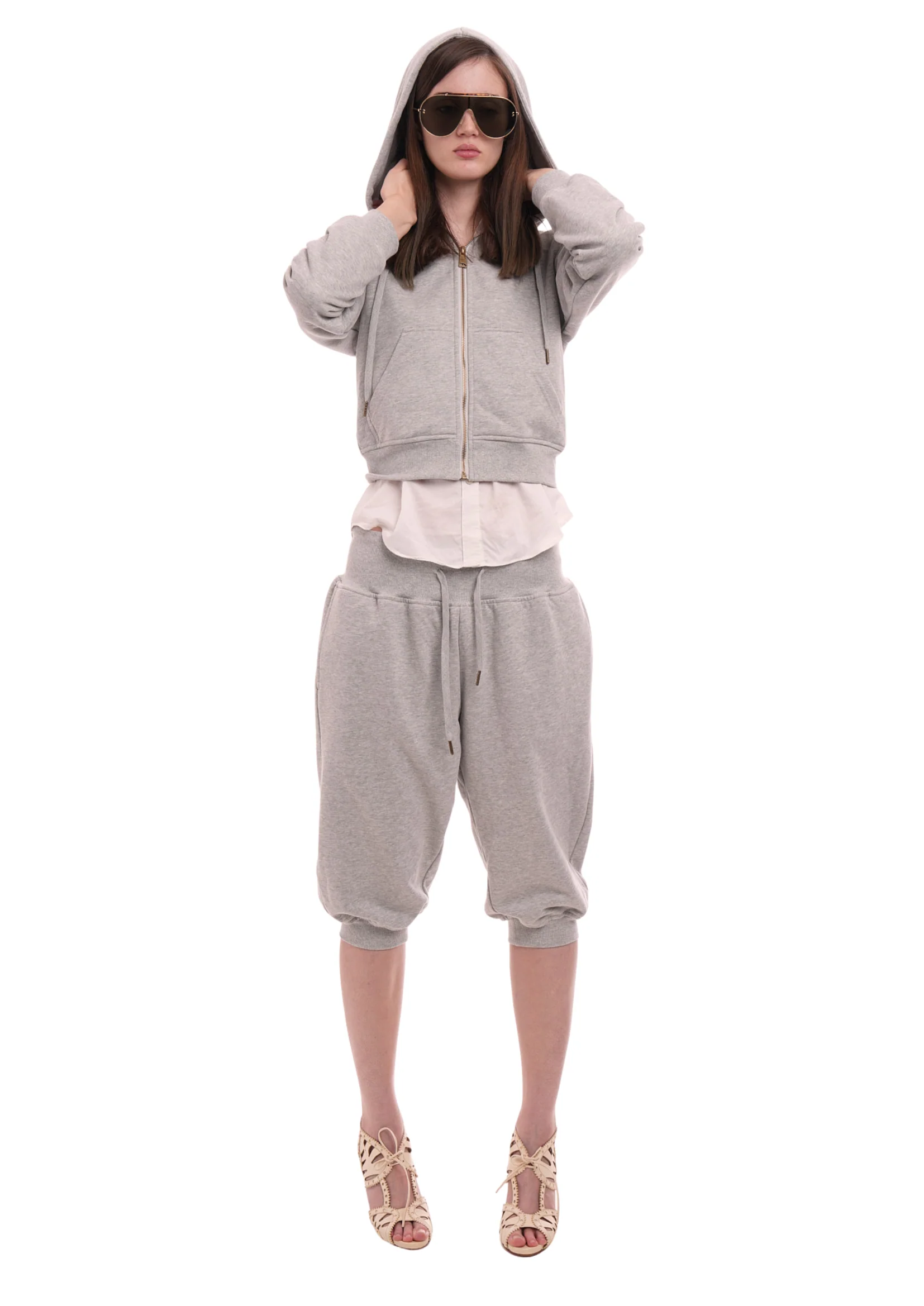 SWEATS SET HOODIE IN GREY MARL - Image 8