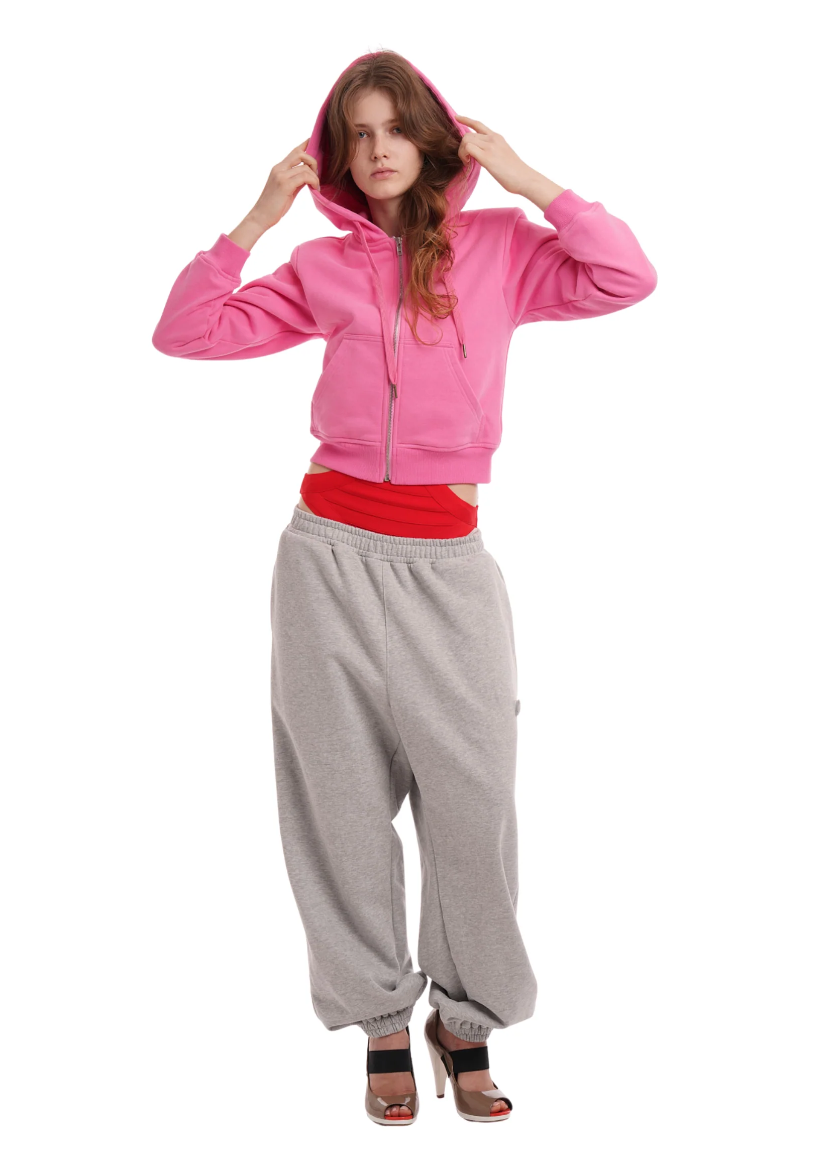 SWEATS SET HOODIE IN WORN ROSIE PINK - Image 10