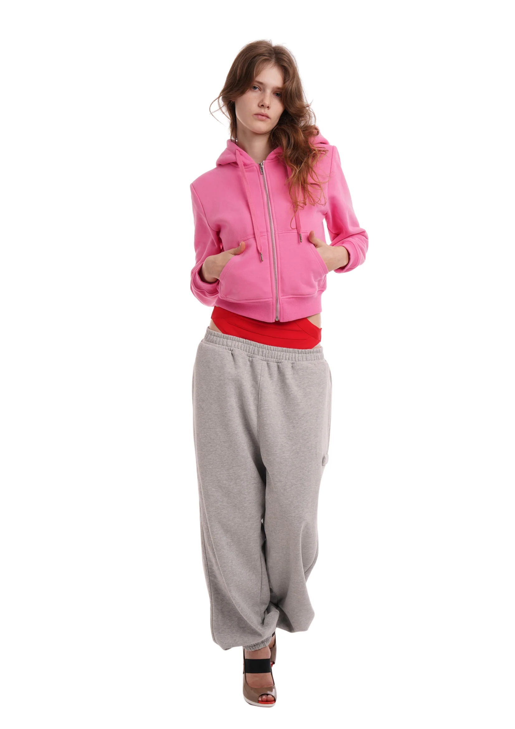SWEATS SET HOODIE IN WORN ROSIE PINK - Image 12