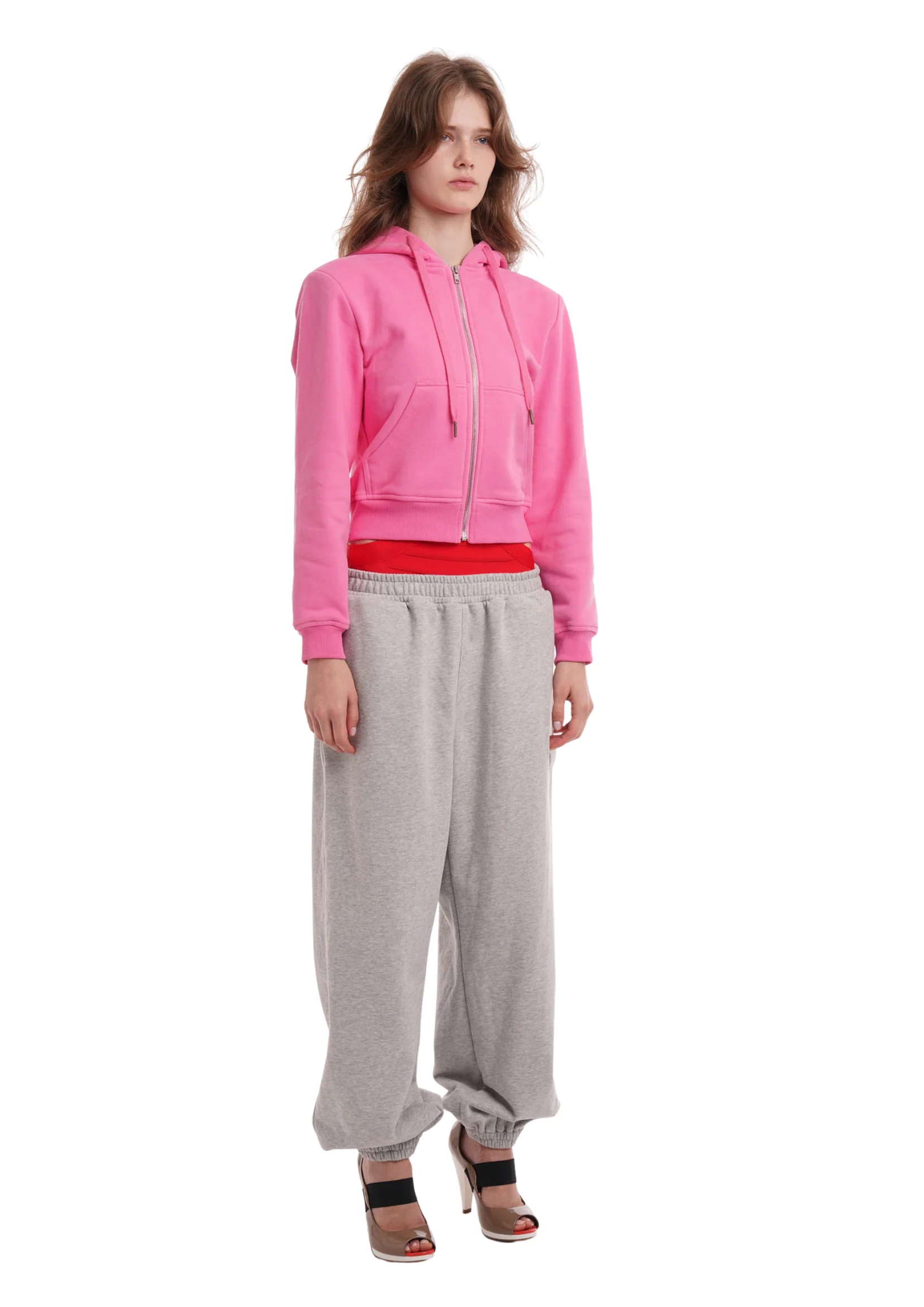 SWEATS SET HOODIE IN WORN ROSIE PINK - Image 4