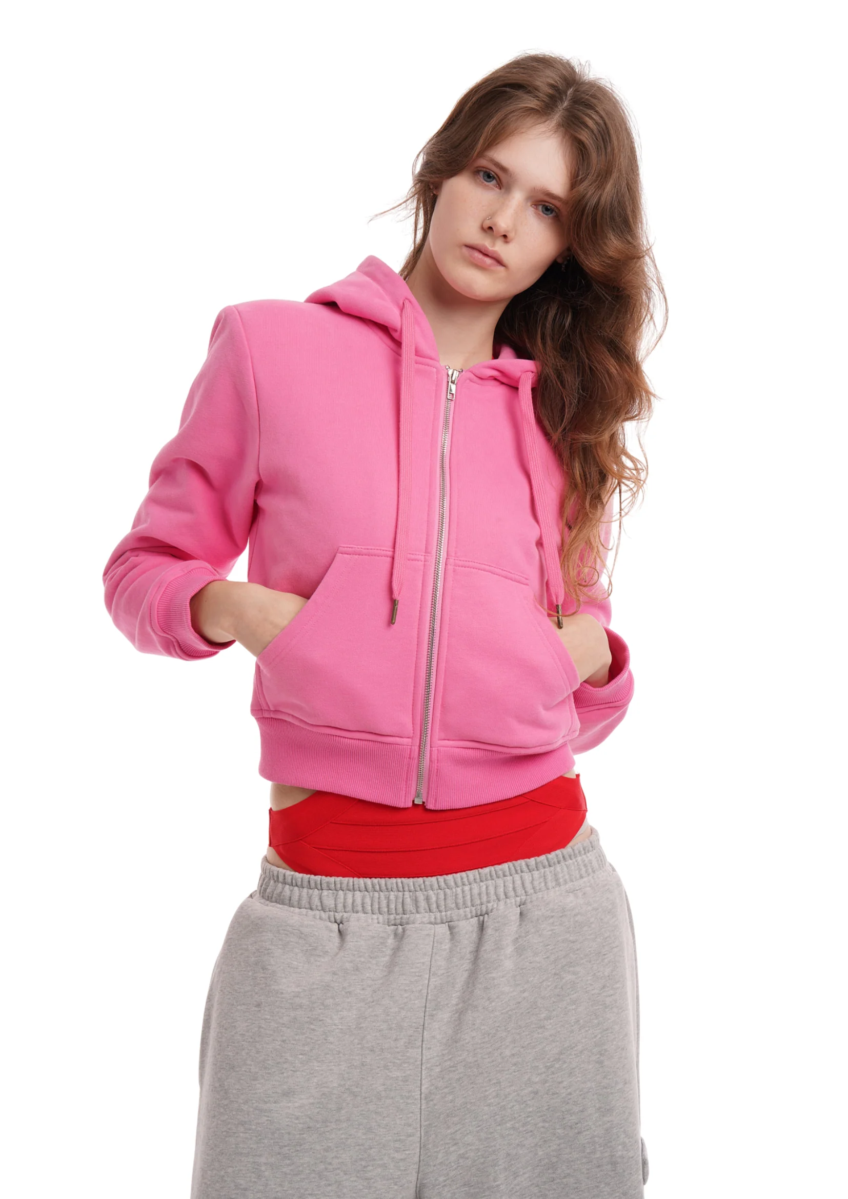 SWEATS SET HOODIE IN WORN ROSIE PINK - Image 7