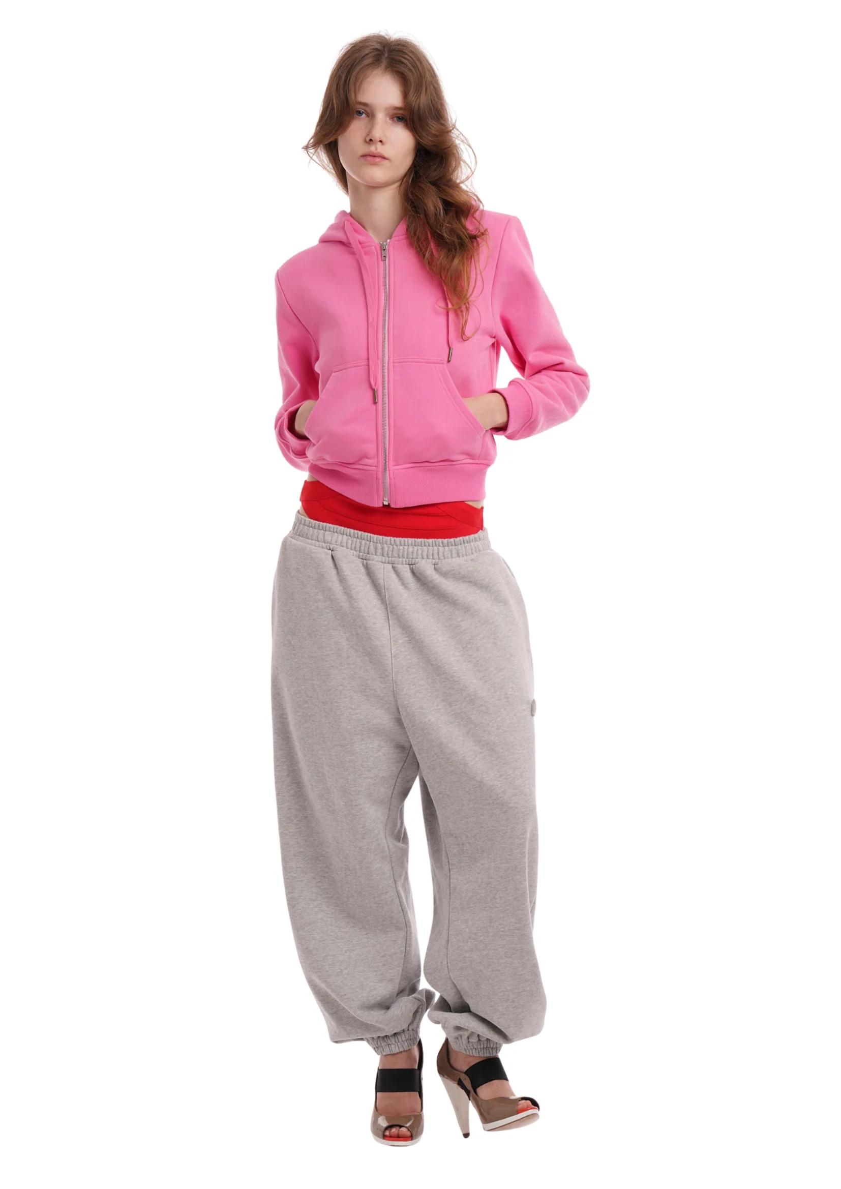 SWEATS SET HOODIE IN WORN ROSIE PINK - Image 8