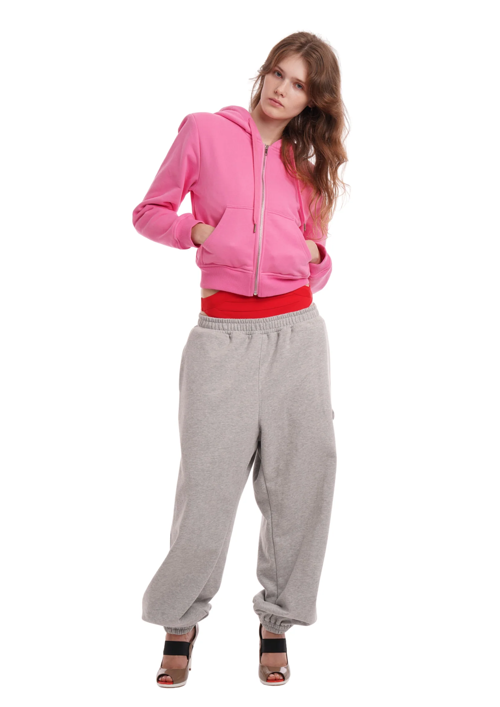 SWEATS SET HOODIE IN WORN ROSIE PINK - Image 9