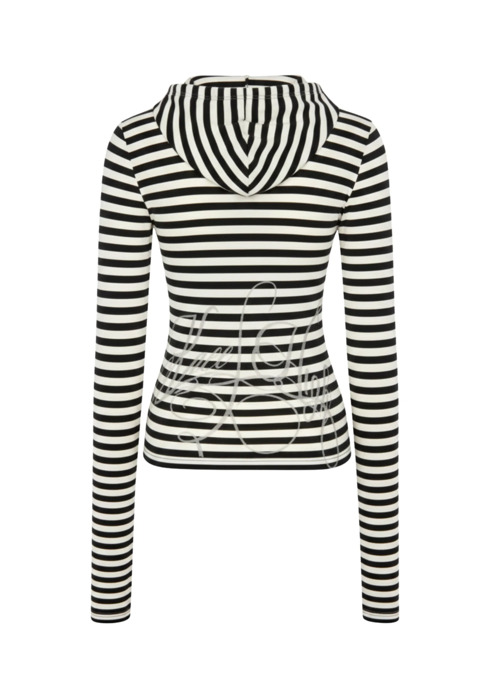 THE BELLA TOP IN BLACK & WHITE STRIPES - Image 2