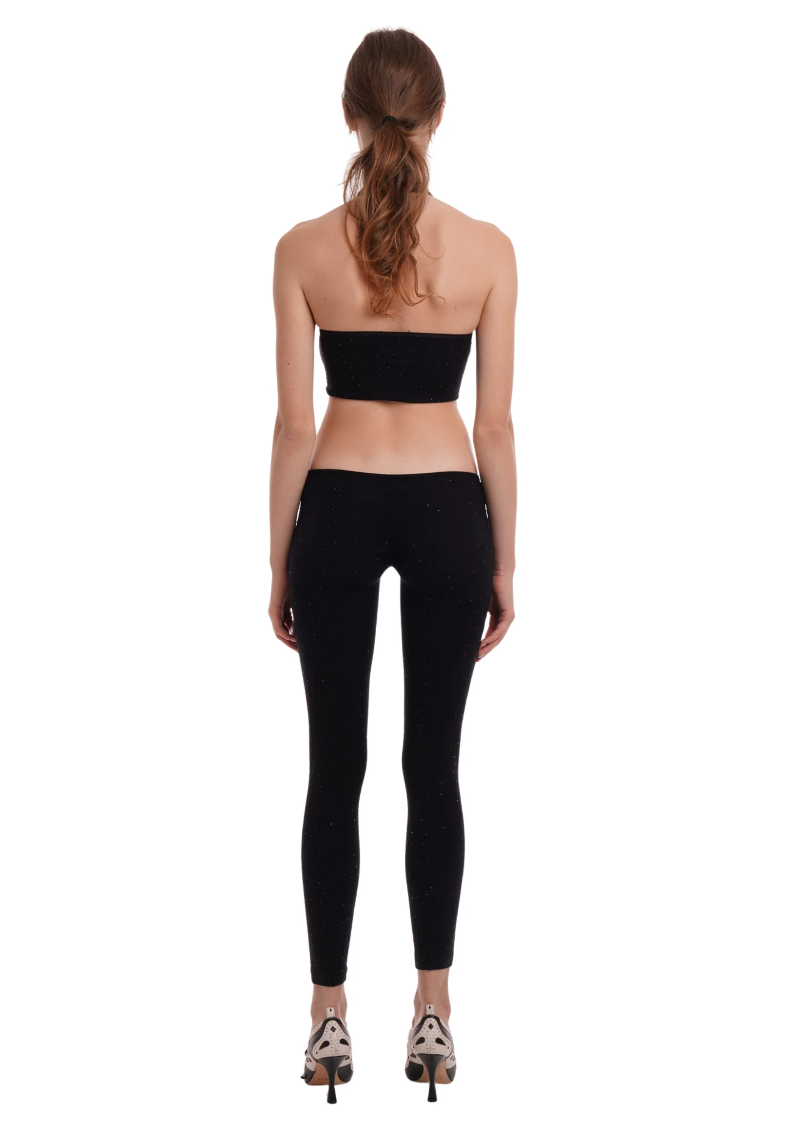 THE CROSS JUMPSUIT IN BLACK WITH RHINESTONES - Image 7