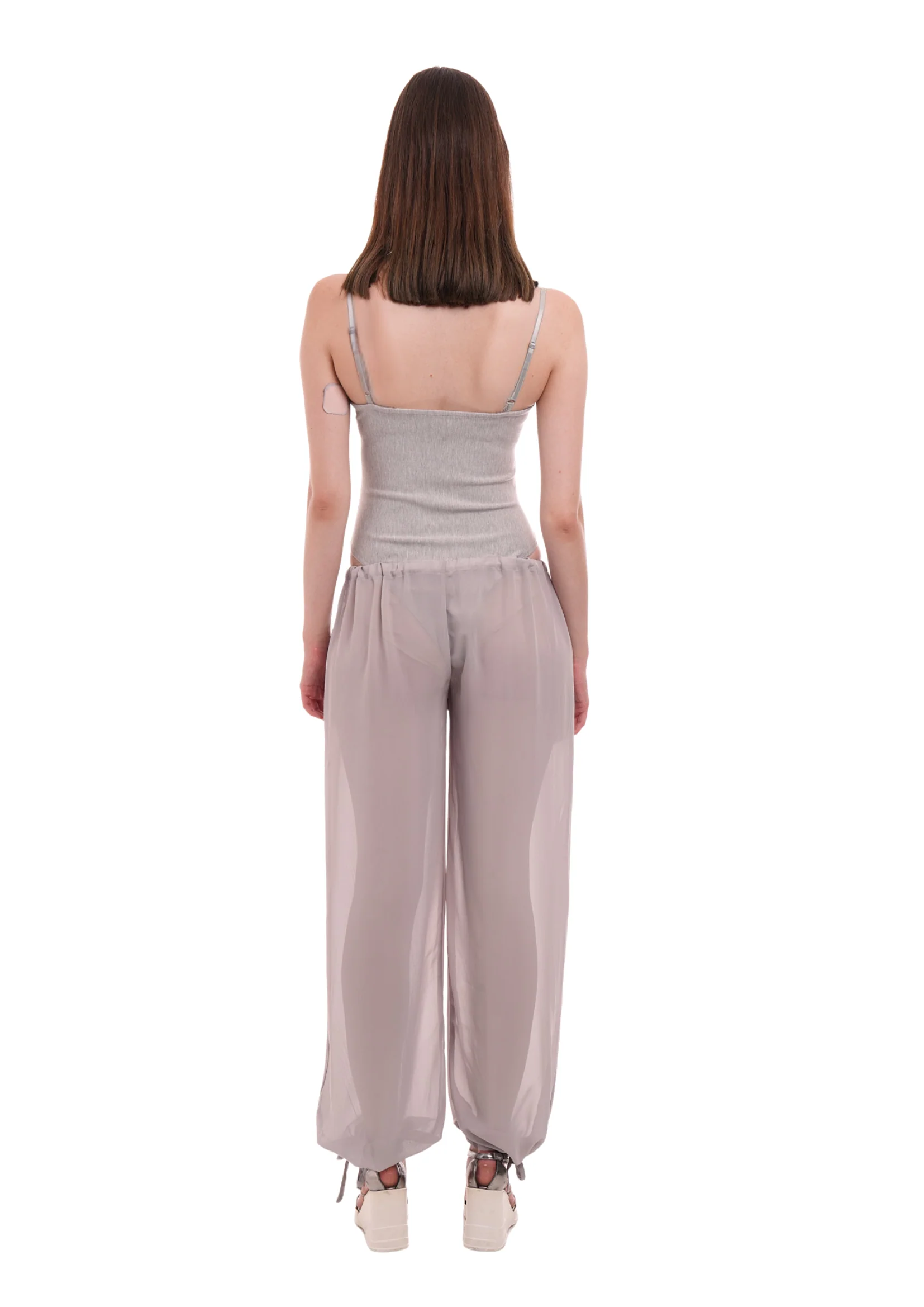 THE PLUNGE BODYSUIT IN GREY MARL - Image 5