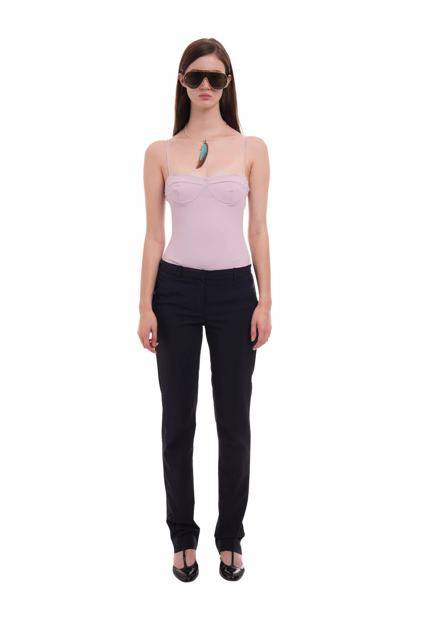 THE PLUNGE BODYSUIT IN LAVENDER