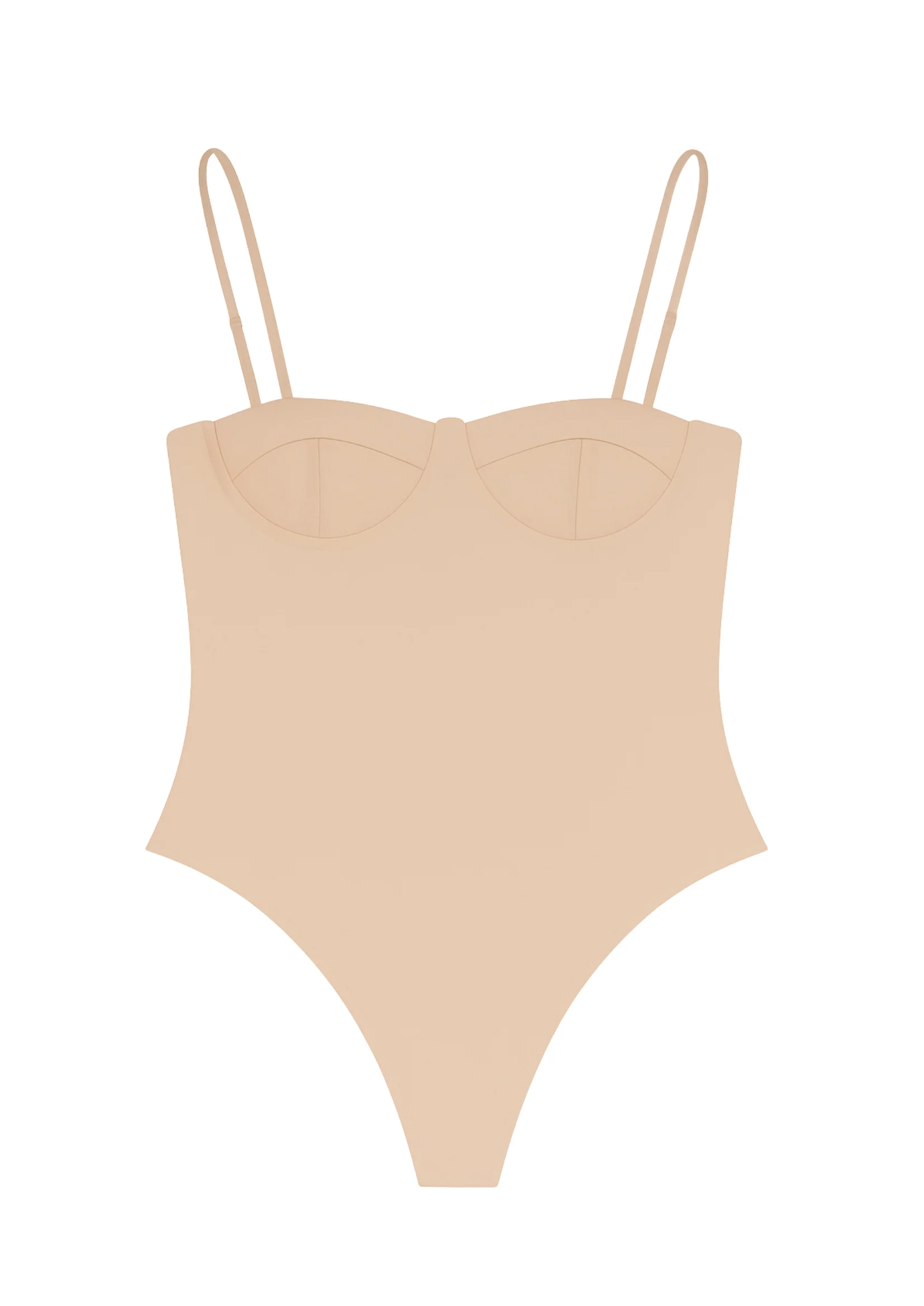 THE PLUNGE BODYSUIT IN LIGHT TAUPE - Image 6