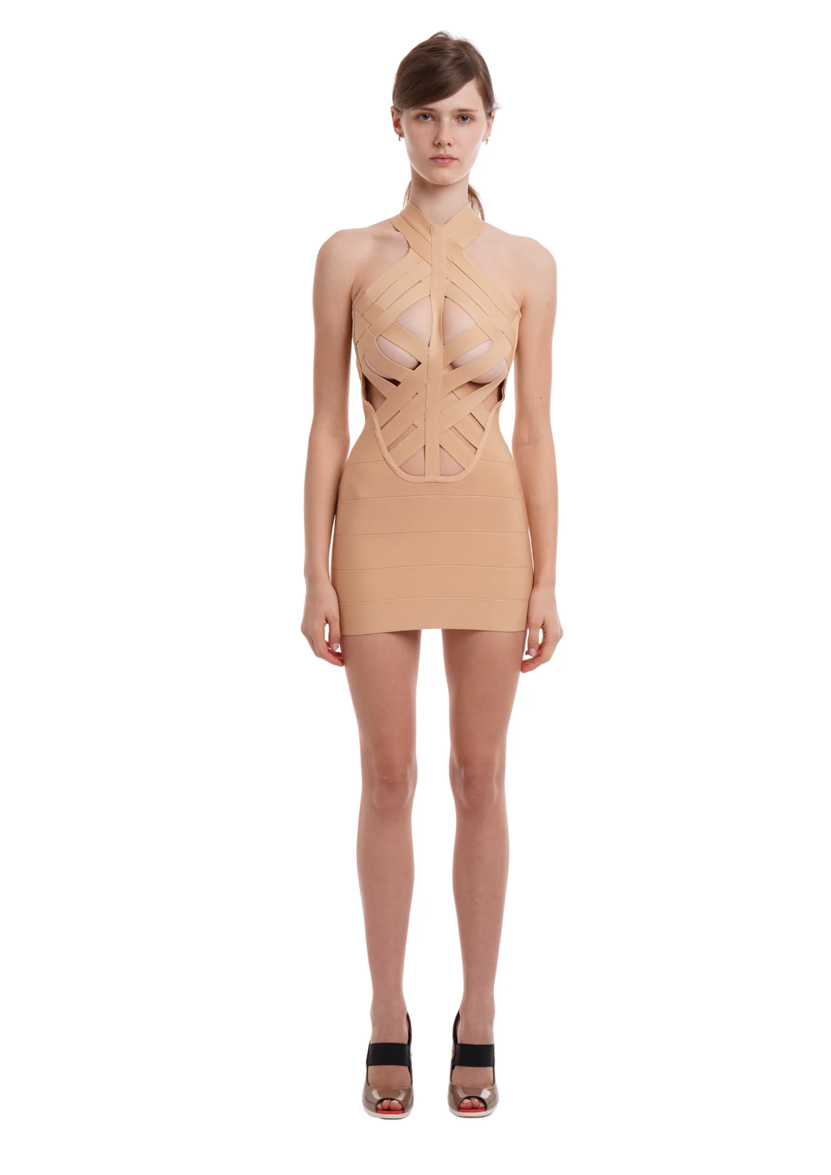 THE UNCOVER BANDAGE DRESS IN BARE - Image 3