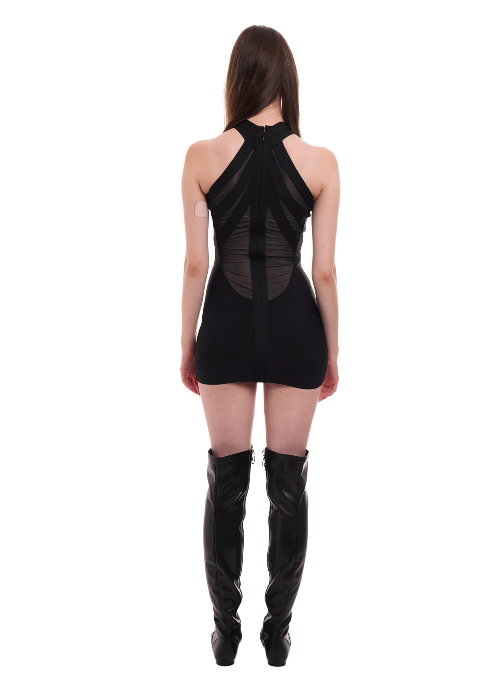 THE UNCOVER BANDAGE DRESS IN BLACK - Image 5