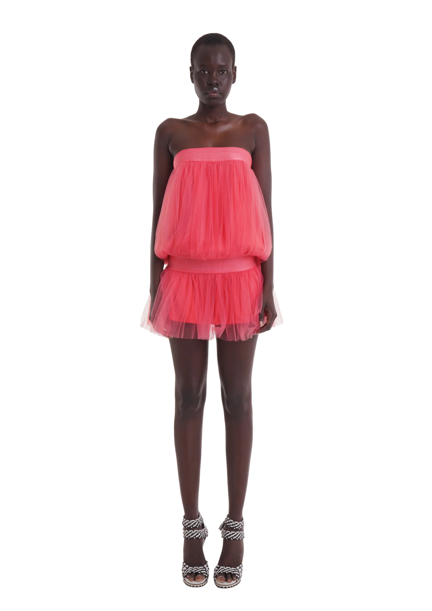 TUTU DRESS IN CORAL - Image 3