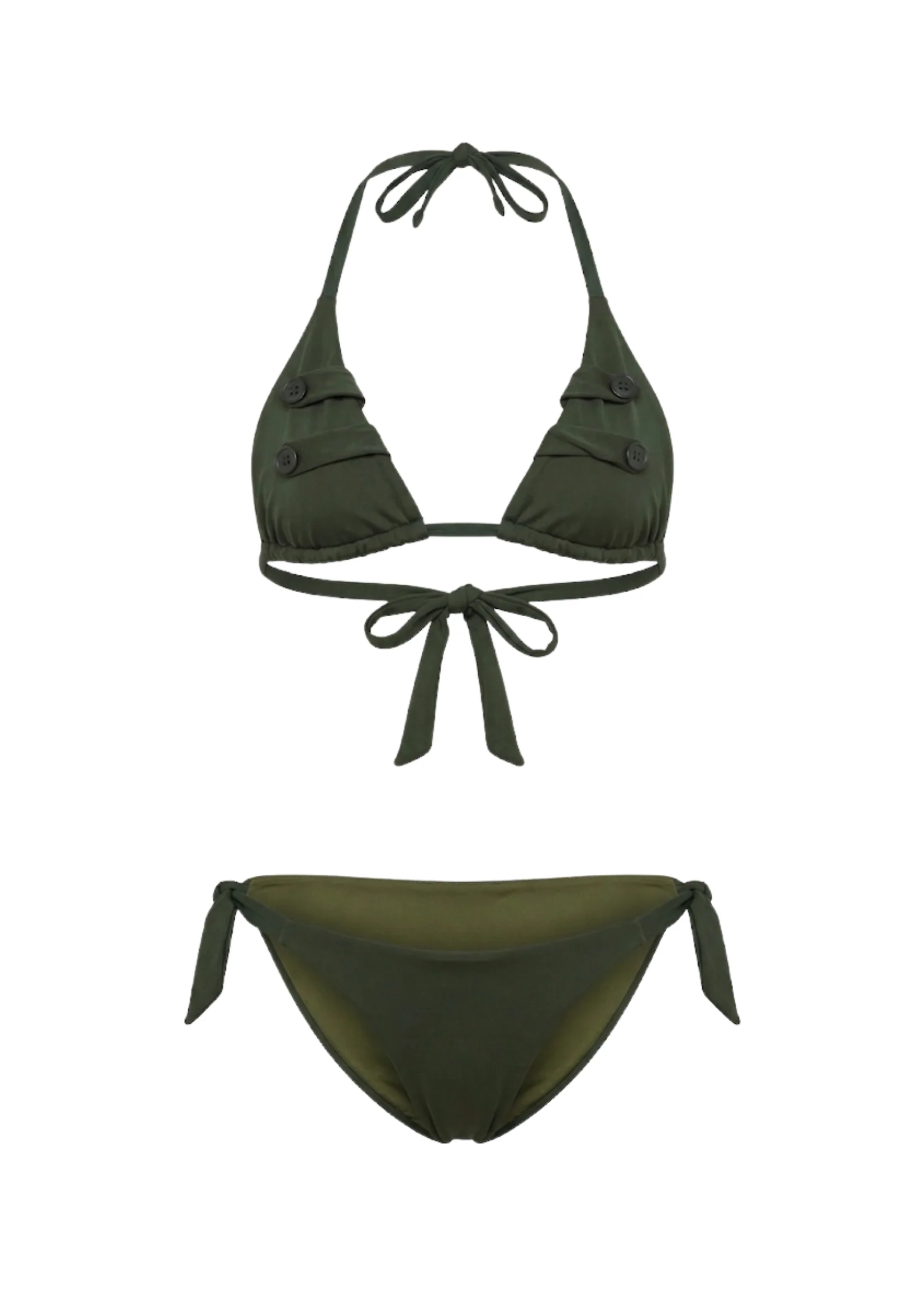 UNIFORM BIKINI IN KHAKI - Image 5
