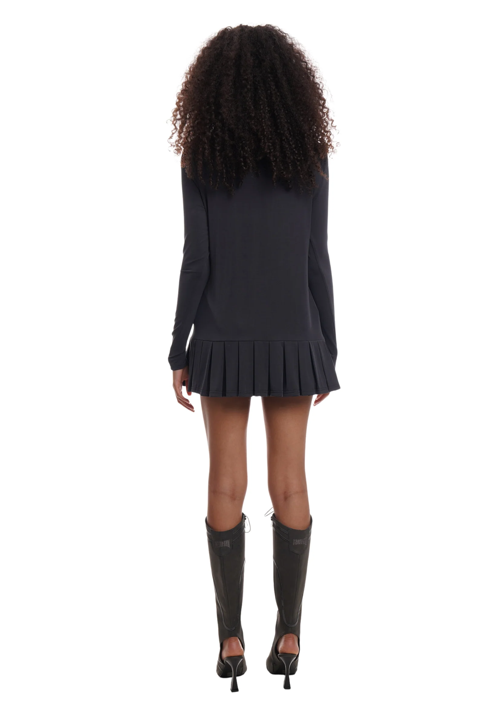 UNIFORM DRESS IN WASHED BLACK - Image 3