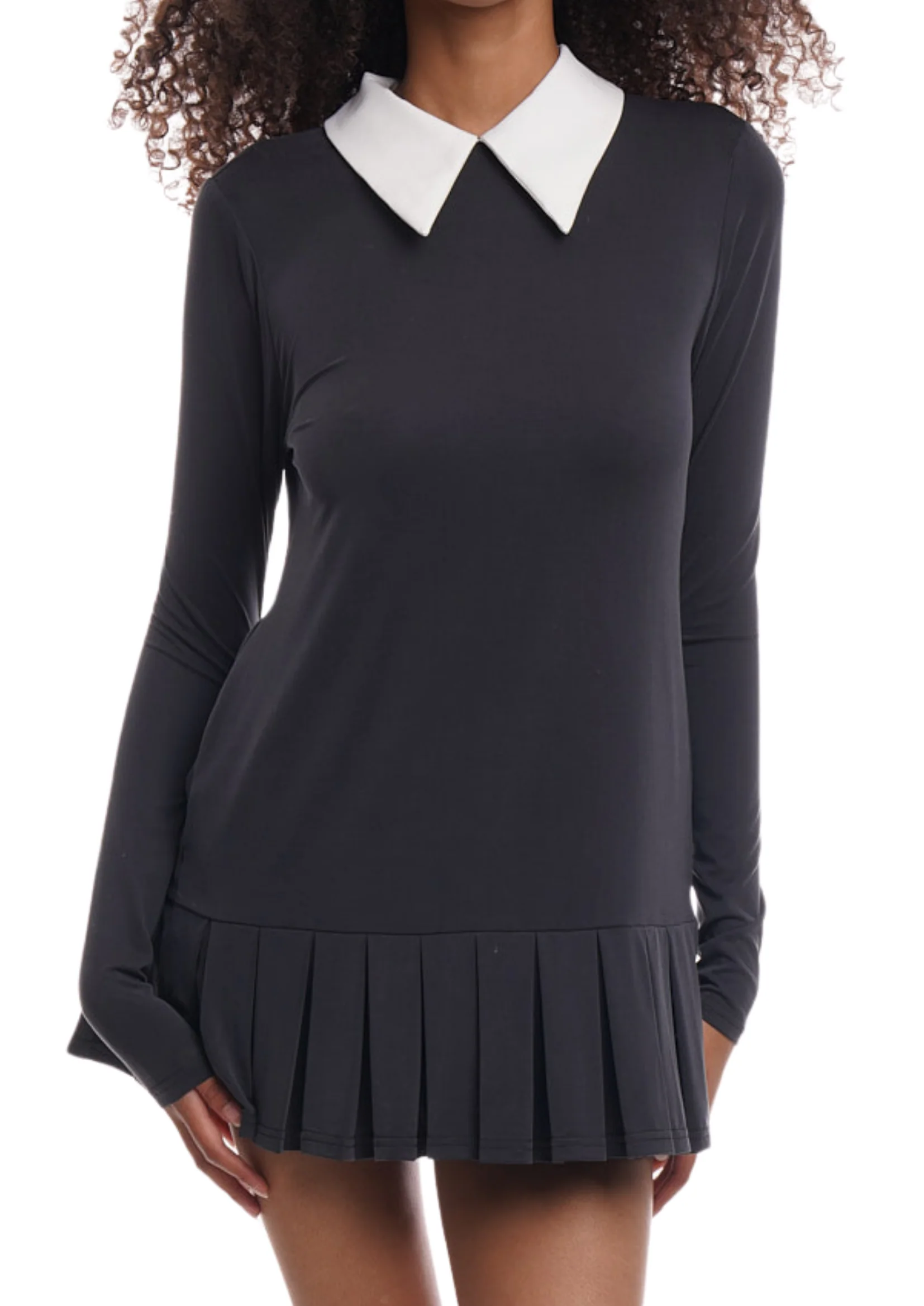 UNIFORM DRESS IN WASHED BLACK - Image 5