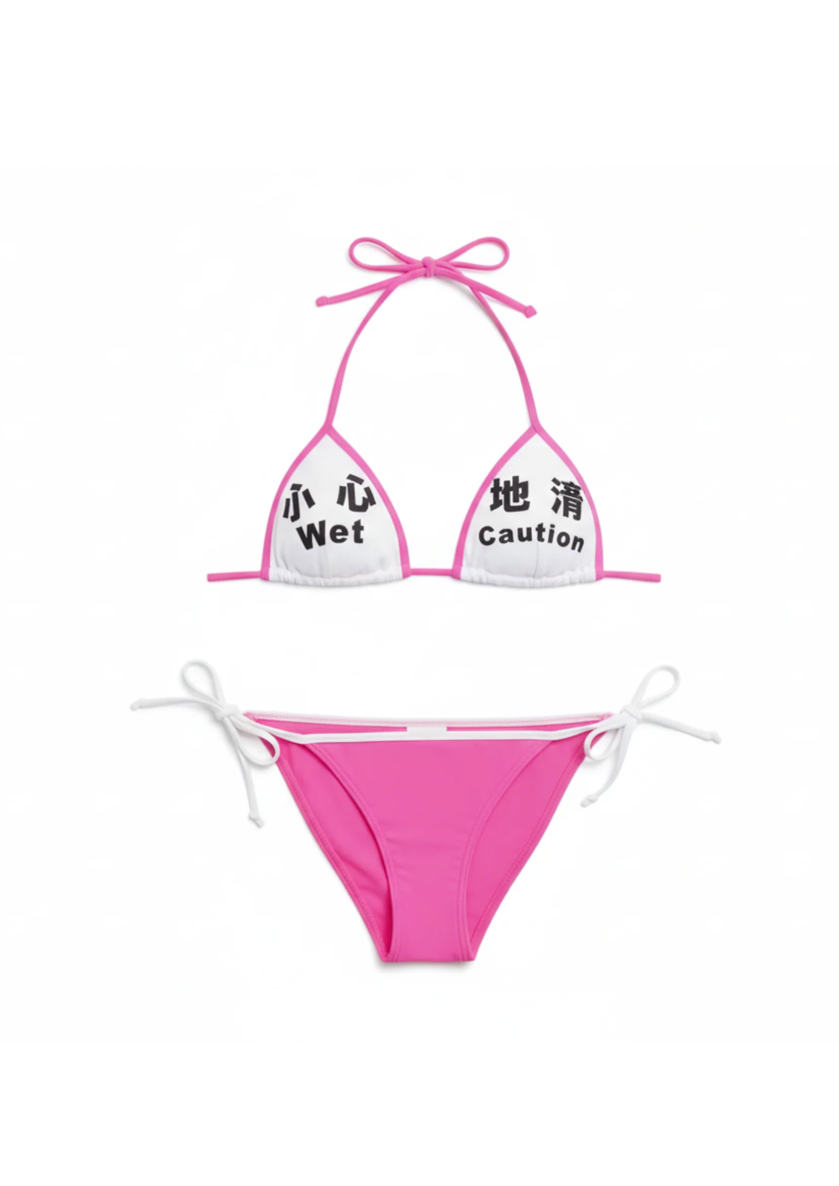 WET BIKINI IN WHITE & PINK - Image 6