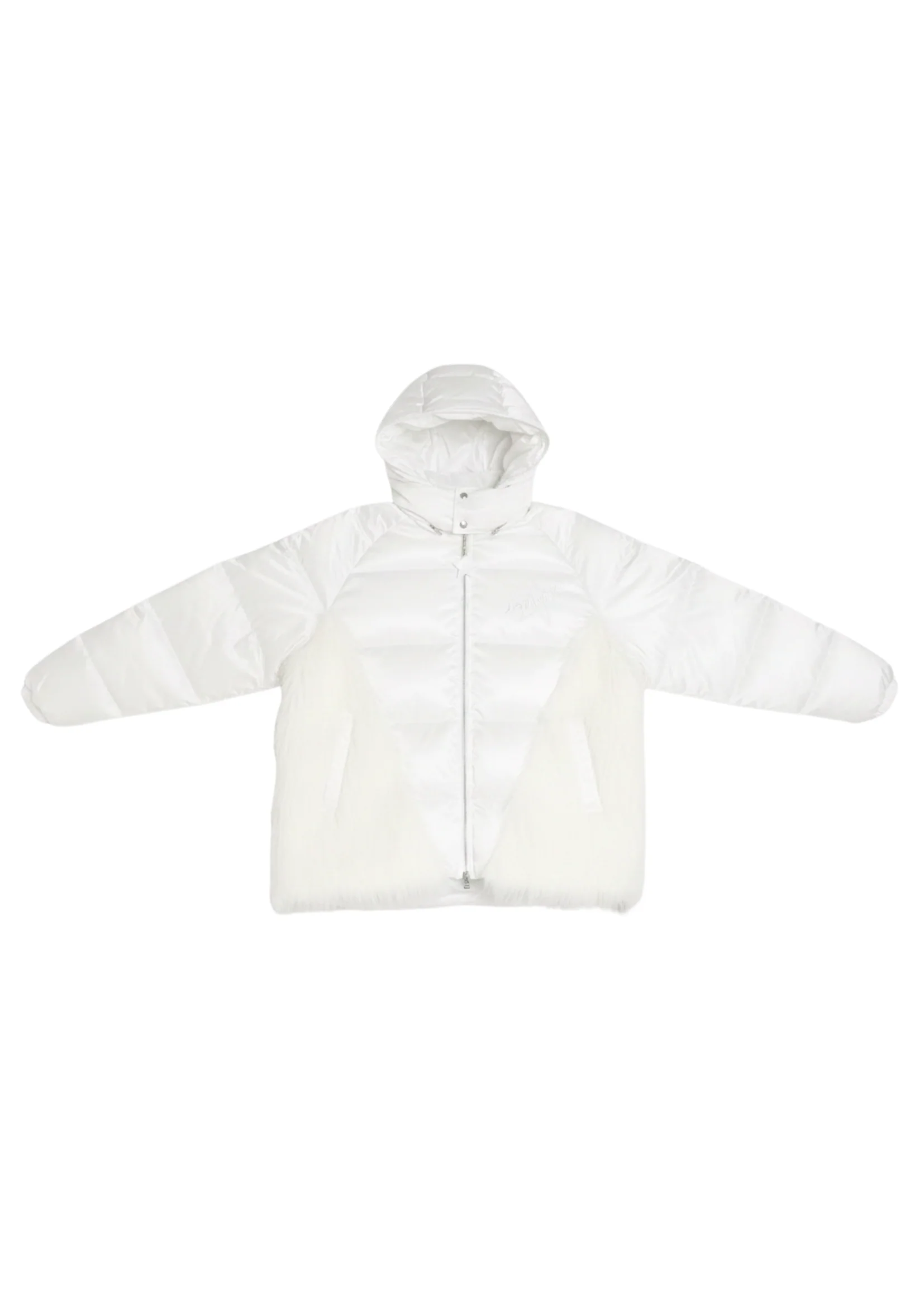 WHITE FLUFFY PUFFER COAT - Image 5