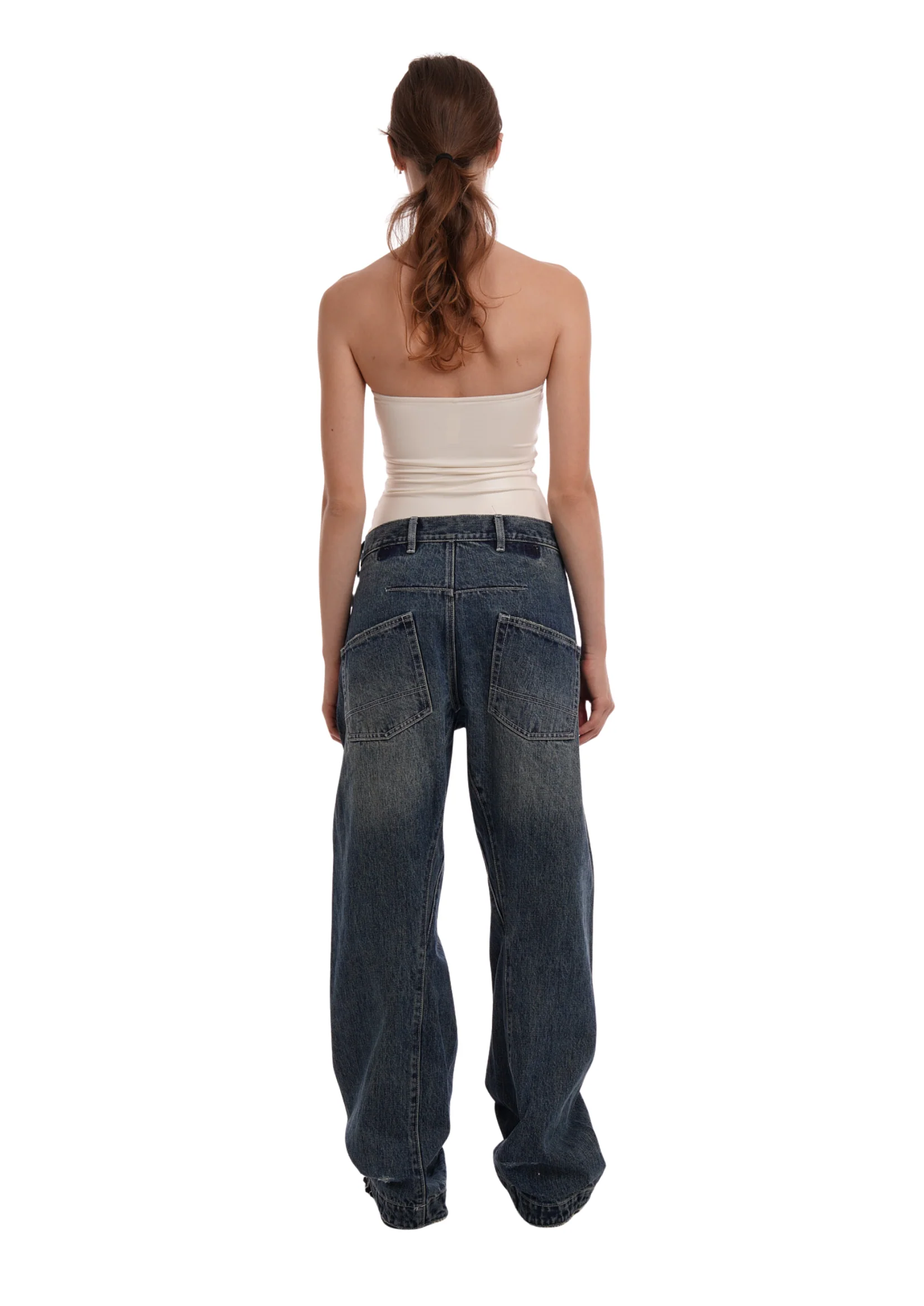 CONVEX LOW WAIST JEANS IN LIGHT WASH - Image 6