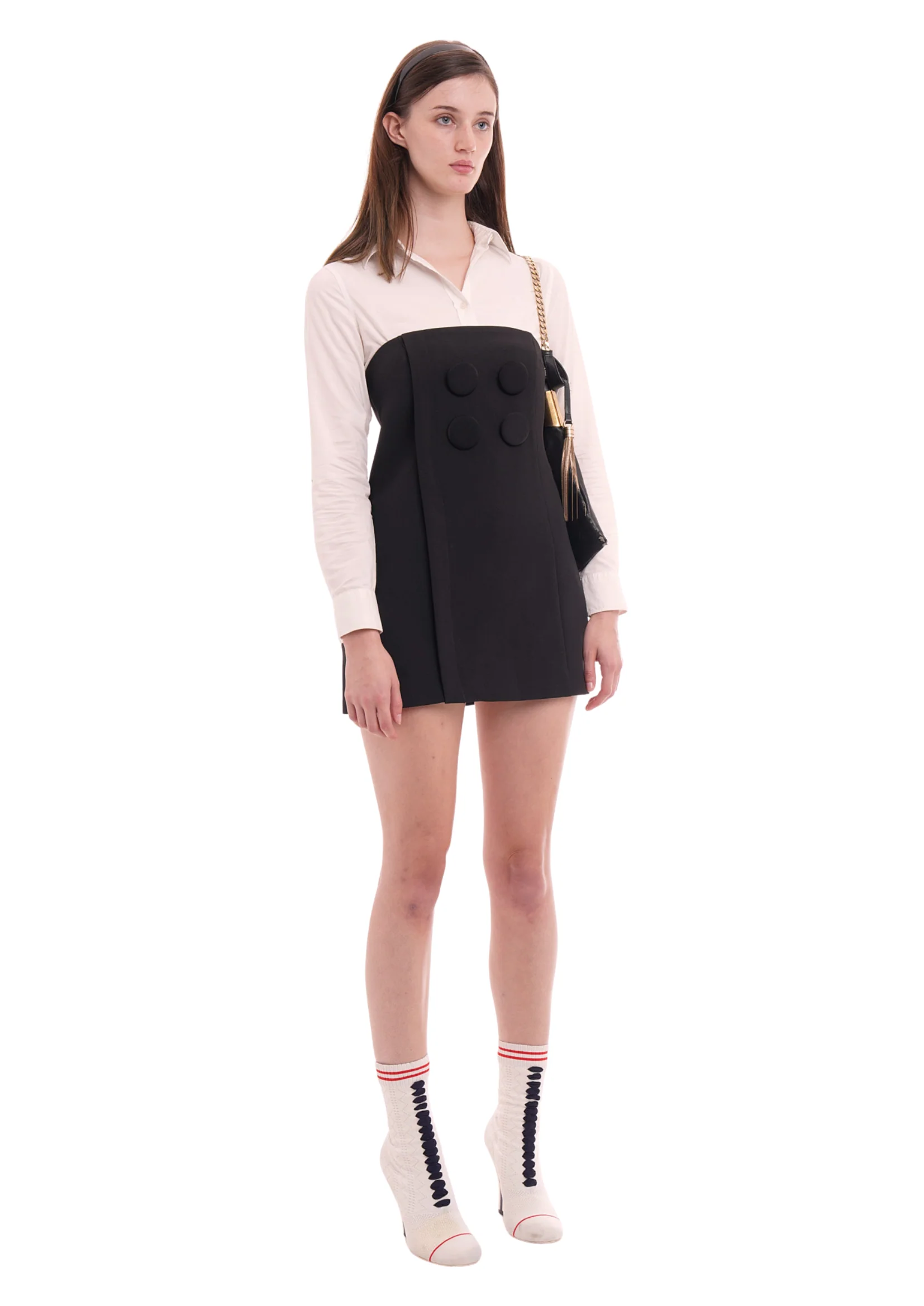 WRAP BUTTON UP DRESS IN BLACK - Image 5